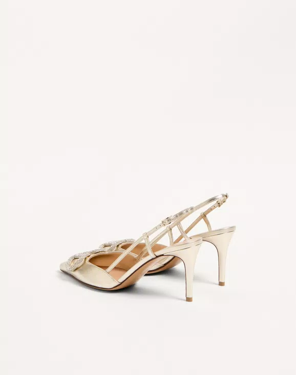 Valentino Vlogo Glow Laminated Nappa Slingback Pump 80 Mm / 3.15 In. - Image 4